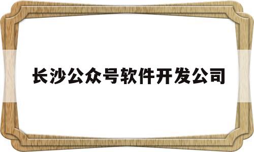长沙公众号软件开发公司(长沙知名度比较高的公众号)