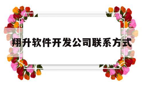 翔升软件开发公司联系方式(翔升软件开发公司联系方式电话)