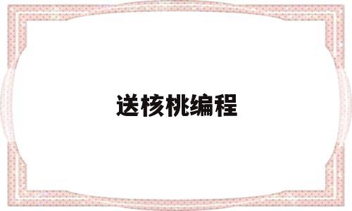 送核桃编程(核桃编程的礼盒)