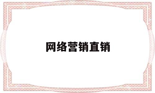 网络营销直销(互联网推广与营销)