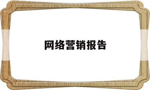 网络营销报告(网络营销报告1500字)