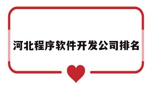 河北程序软件开发公司排名(河北软件开发专业好点的大学)