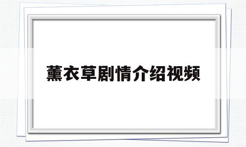 薰衣草剧情介绍视频(薰衣草电视剧视频片段)