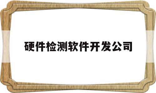 硬件检测软件开发公司(软件硬件测试公司)