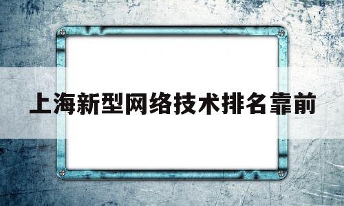 上海新型网络技术排名靠前(上海市网络技术综合应用研究所)