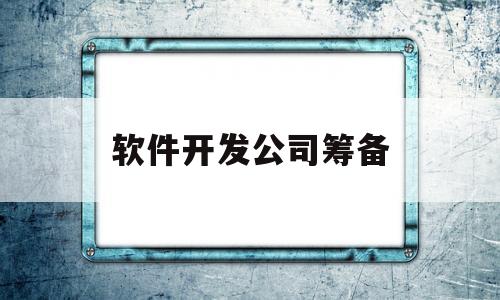 软件开发公司筹备(软件开发公司需要多少资金)