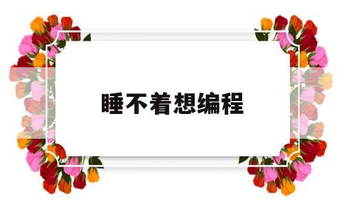 睡不着想编程(睡不着又想睡的心情说说)