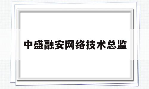 中盛融安网络技术总监(中盛融安国际保险经纪公司)