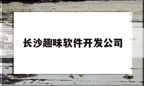 长沙趣味软件开发公司(长沙趣味软件开发公司招聘)