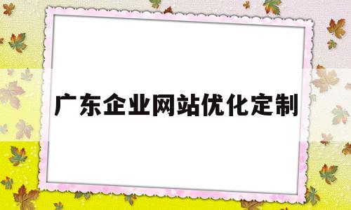 广东企业网站优化定制(广东网站se0优化公司)