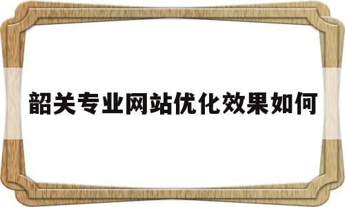 韶关专业网站优化效果如何的简单介绍