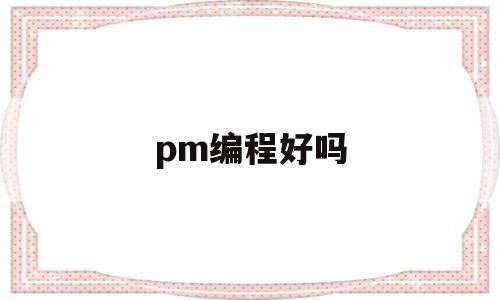 pm编程好吗(pm编程自学要多久)