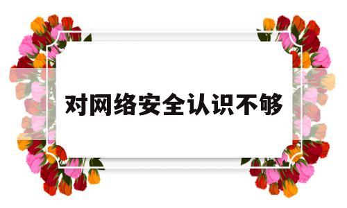 对网络安全认识不够(网络安全问题对照检查)