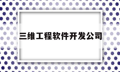 三维工程软件开发公司(三维工程软件开发工程师招聘)