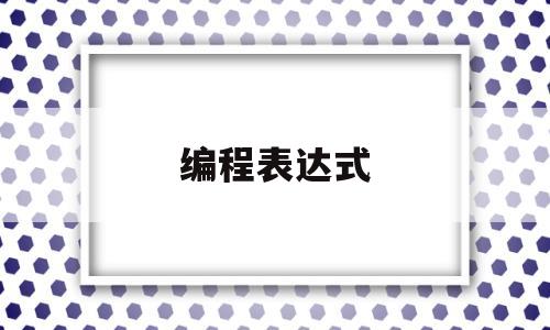 编程表达式(编程表达式可以写在输入变量前面吗)