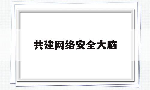 共建网络安全大脑(共建网络安全心得体会)