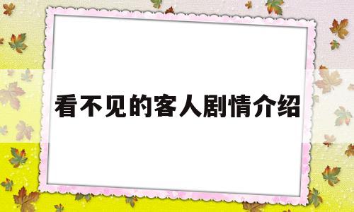 看不见的客人剧情介绍(看不见的客人结局毛骨悚然)