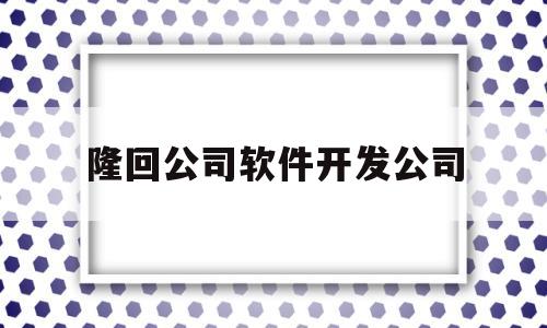 隆回公司软件开发公司(隆回公司软件开发公司有哪些)