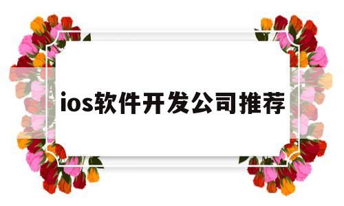 ios软件开发公司推荐(ios软件开发用什么工具)