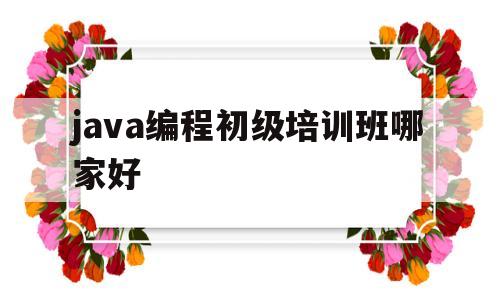 java编程初级培训班哪家好(java编程初级培训班哪家好点)