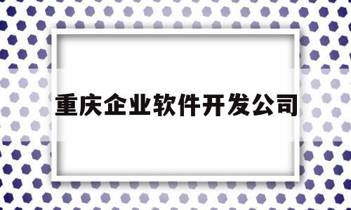 重庆企业软件开发公司(重庆企业软件开发公司招聘)