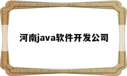河南java软件开发公司(河南java软件开发公司排名)