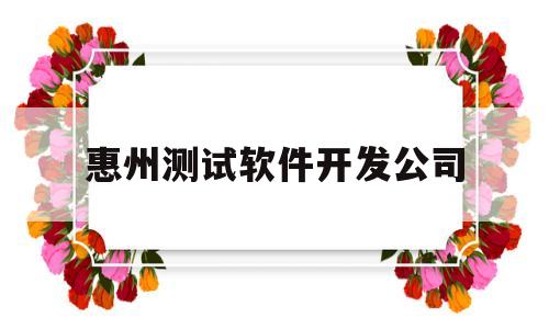 惠州测试软件开发公司(惠州测试软件开发公司有哪些)