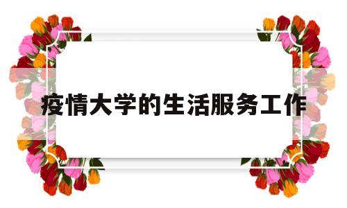 疫情大学的生活服务工作(疫情大学的生活服务工作怎么样)