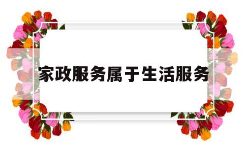 家政服务属于生活服务(家政服务属于生活服务的哪一类)
