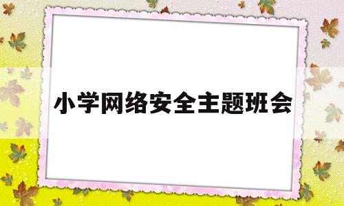 小学网络安全主题班会(小学网络安全主题班会总结)