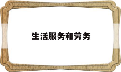 生活服务和劳务(生活服务和劳务服务费的比例)