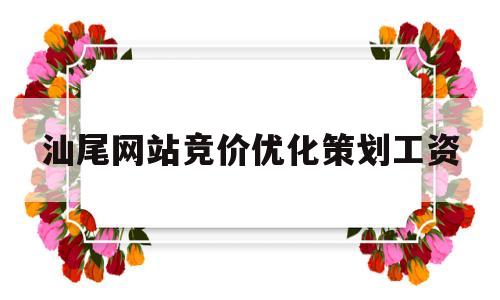 汕尾网站竞价优化策划工资(网站竞价招聘)