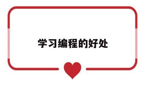学习编程的好处(学编程对孩子的好处)