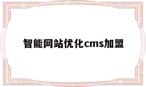 智能网站优化cms加盟(智能网站系统)