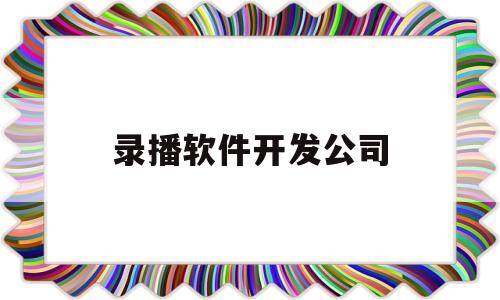 录播软件开发公司(监控软件开发公司)