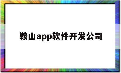 鞍山app软件开发公司(鞍山软件园招聘)