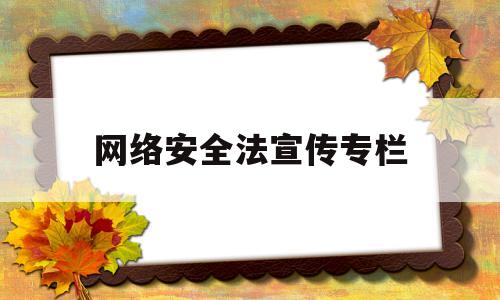 网络安全法宣传专栏(2021新网络安全法宣传)