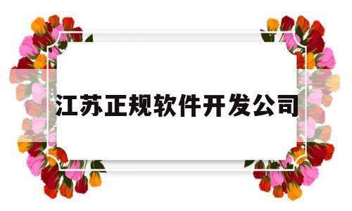 江苏正规软件开发公司(江苏软件产业股份有限公司)