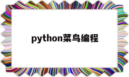 python菜鸟编程(python菜鸟基础教程)