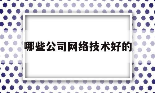 哪些公司网络技术好的(2024适合做的小生意)