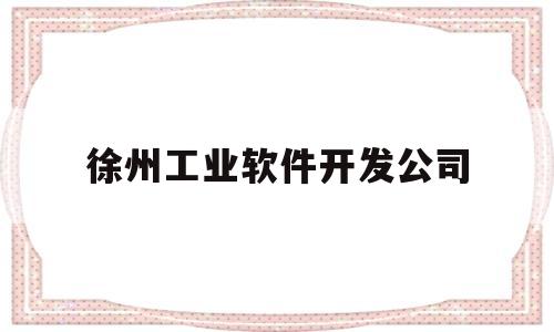 徐州工业软件开发公司(徐州软件科技公司)