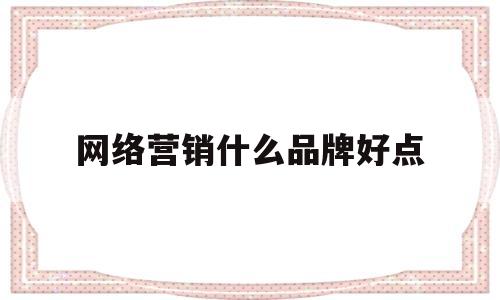 网络营销什么品牌好点(网络营销最好卖的产品)