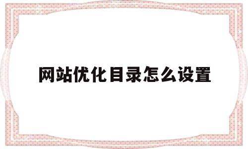 网站优化目录怎么设置(网站优化怎么选)