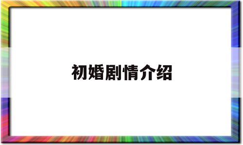 初婚剧情介绍(初婚剧情介绍35集)