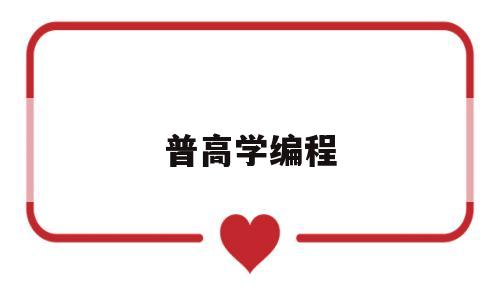 普高学编程(编程高中会学吗)