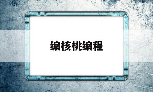 编核桃编程(核桃编程图片大全)