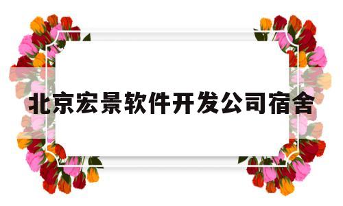 北京宏景软件开发公司宿舍(宏景软件待遇)