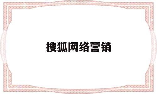 搜狐网络营销(搜狐网营销号)