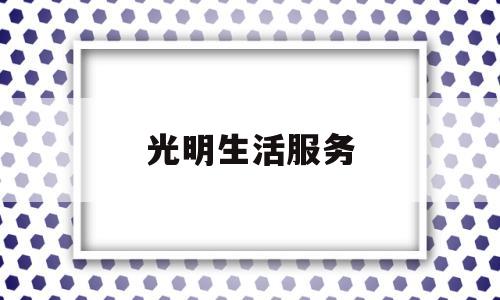 光明生活服务(光明生活服务集团陈万钧)