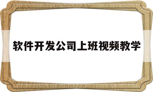 软件开发公司上班视频教学(做软件开发工作累吗)